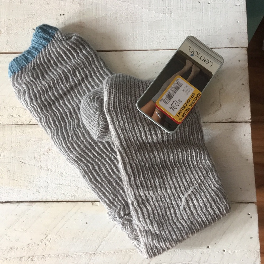 Lemon Over the Knee Socks NWT
